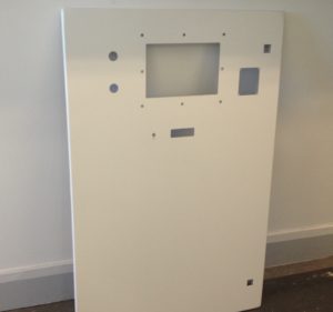 Water Jet cut enclosure panel.