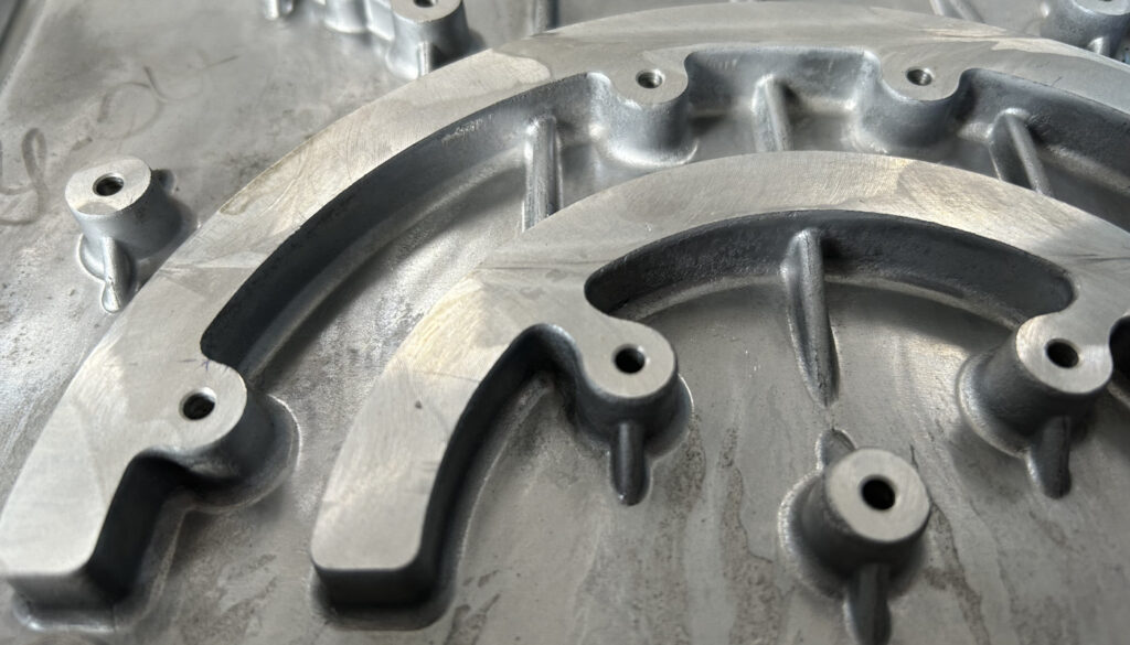CNC Machined die casting with milled surfaces and drilled holes
